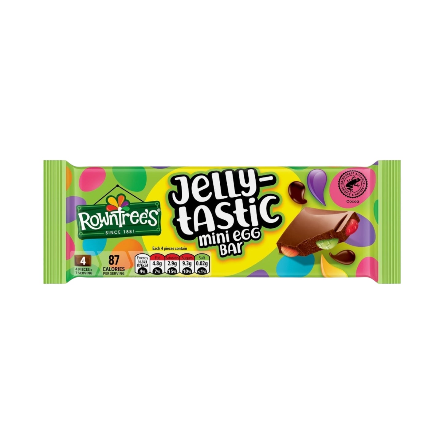 Rowntree's Jelly-Tastic Mini Egg Chocolate Sharing Bar - 100g
