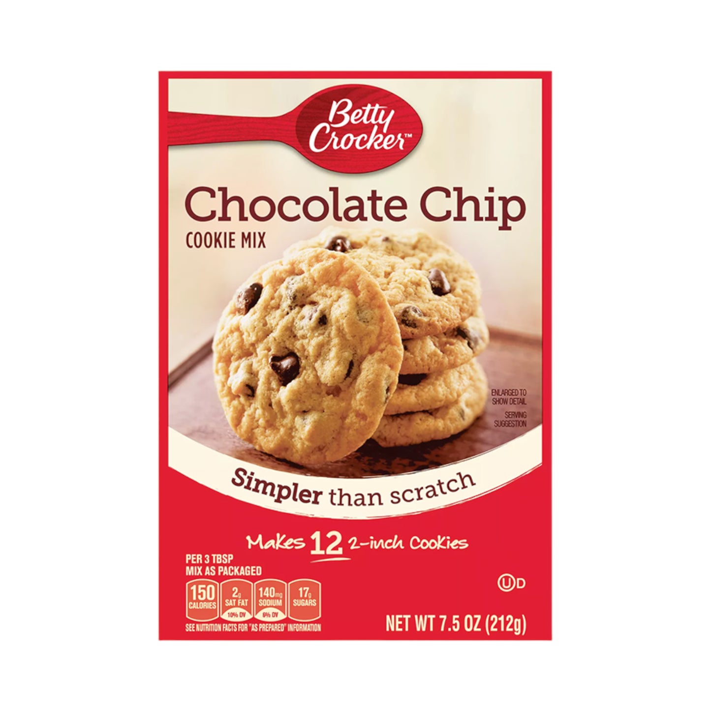 Betty Crocker Snack Size Chocolate Chip Cookie Mix - 7.5oz (212g)