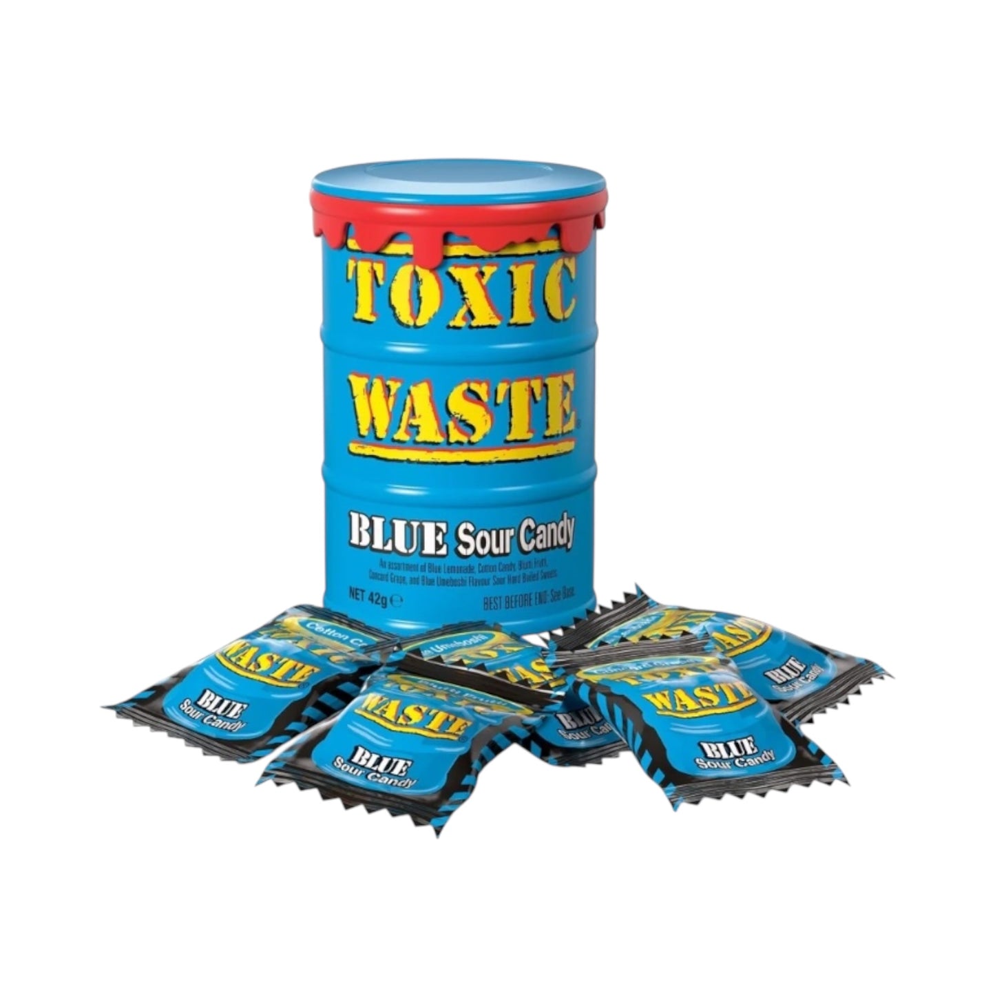 Toxic Waste Blue Drum Extreme Sour Candy - 1.5oz (42g)