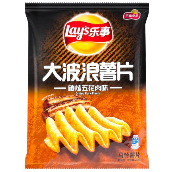 Lays Deep Ridged Grilled Pork (China) - 70g