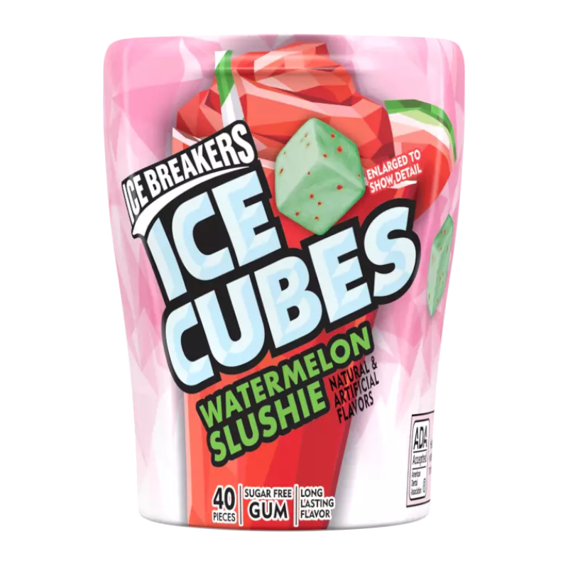 Ice Breakers Ice Cubes Watermelon Slushie Sugar Free Gum - 3.24oz (92g)