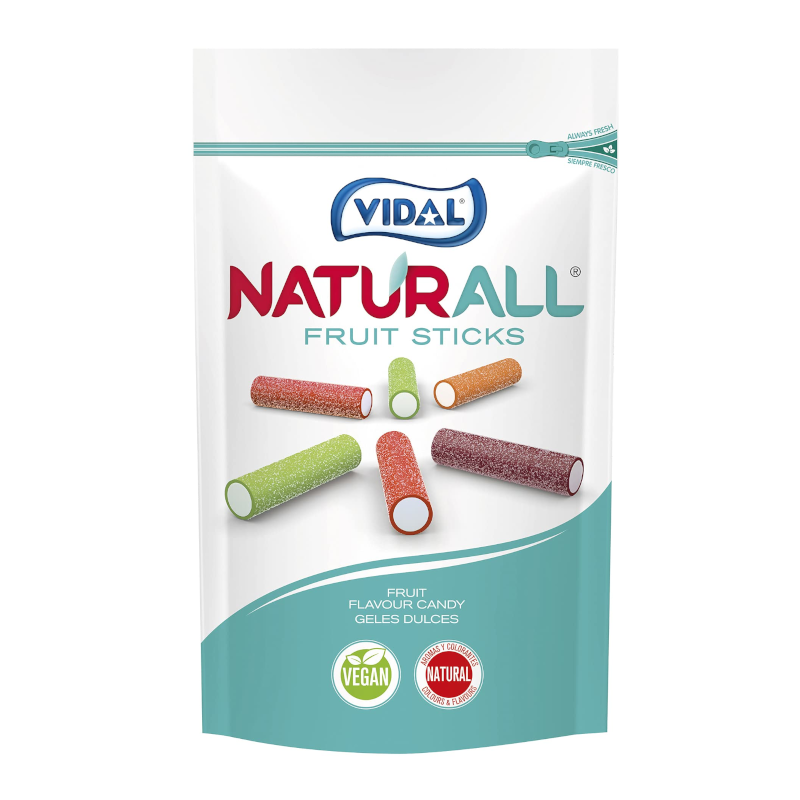 Vidal Naturall Fruit Sticks - 180g
