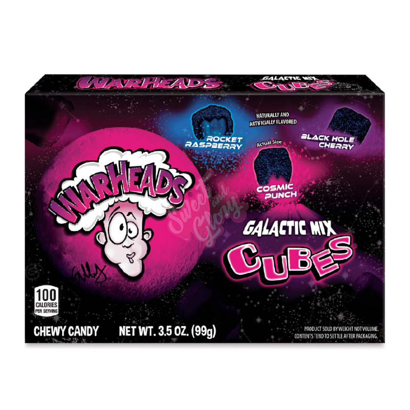 Warheads Galactic Cubes - 3.5oz (99g) - Theatre Box