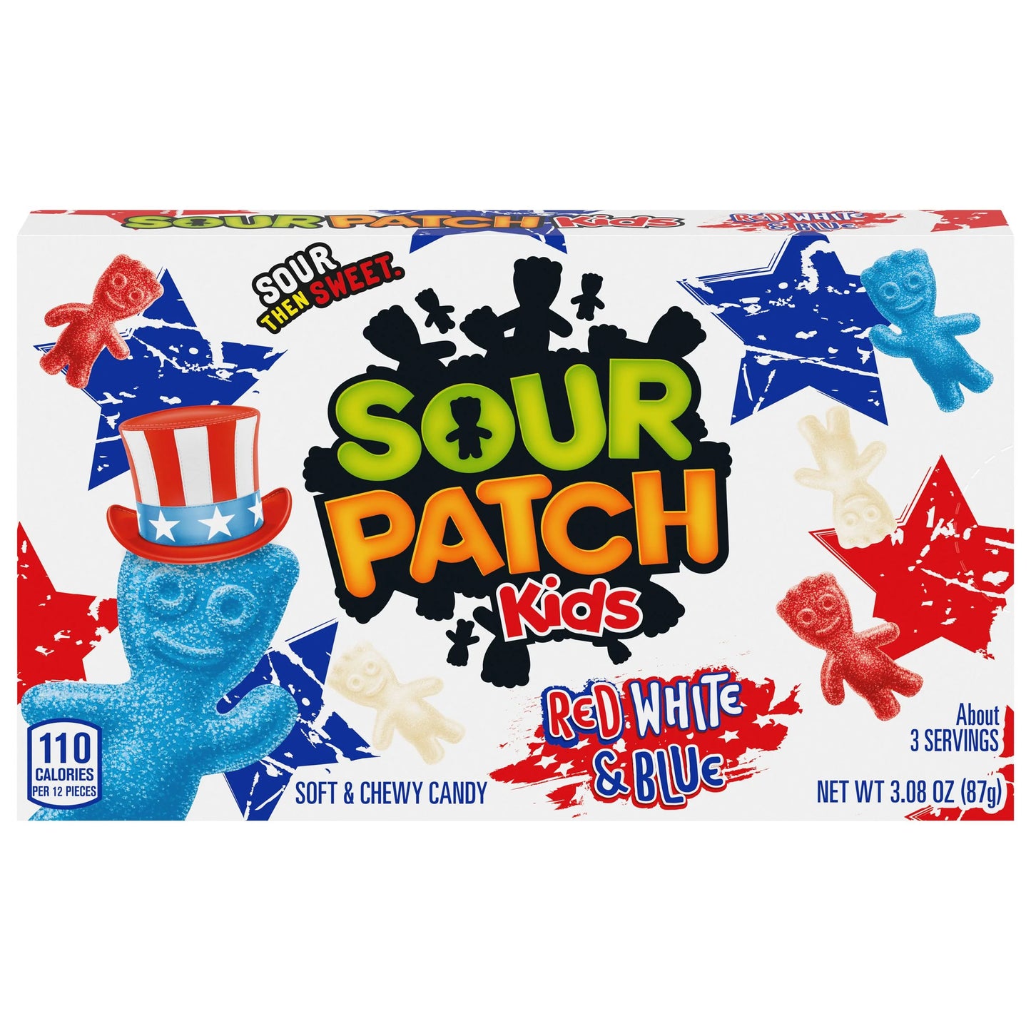 Sour Patch Kids Red White & Blue - 3.08oz (87g) - Theatre Box