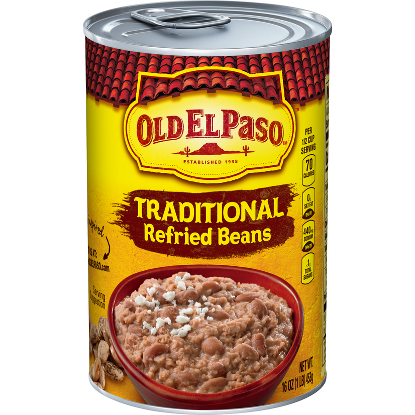 Old El Paso Traditional Refried Beans, 16 oz