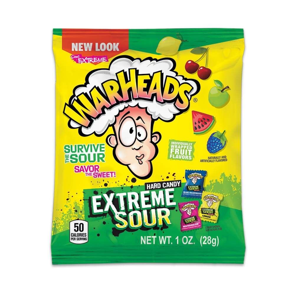 Warheads Extreme
Sour Hard Candy -
1oz (28g)