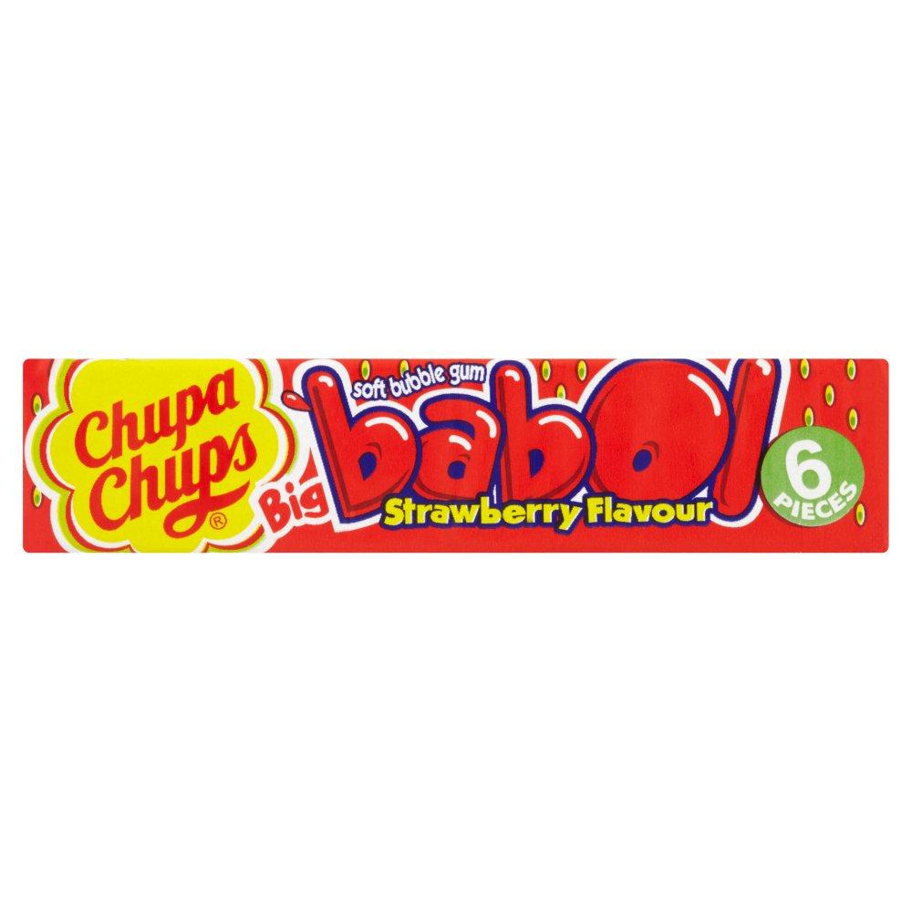 Chupa Chups Big Babol Strawberry Flavour Soft Bubble Gum - 27.6g