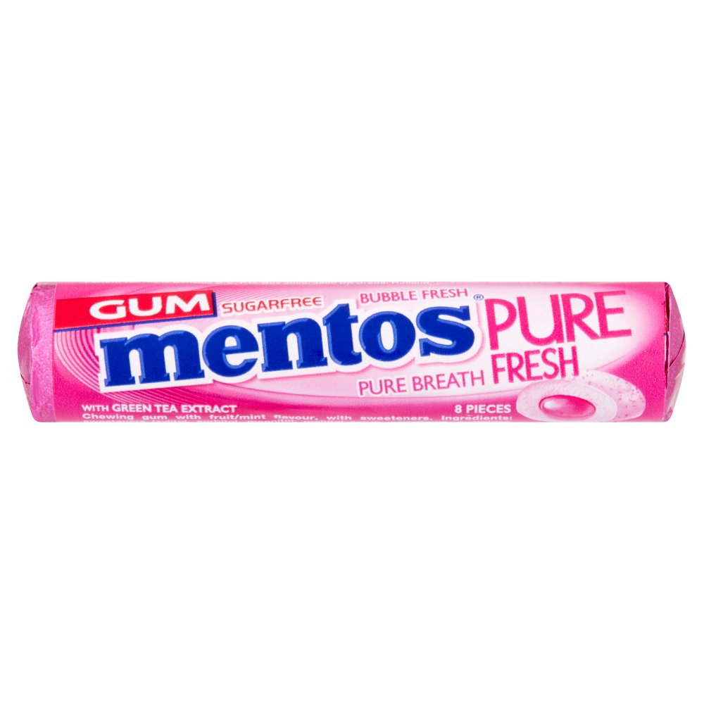 Mentos Gum Pure Fresh Bubble Fresh 8 Pieces 15.5g