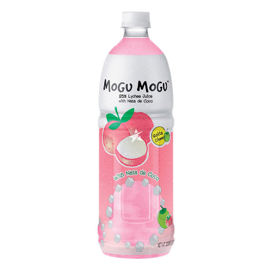 Mogu Mogu Lychee Flavoured Drink with Nata de Coco - 1L
