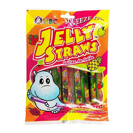 ABC Fruit Flavour Jelly Bar Straw Assorted Flavour 300g