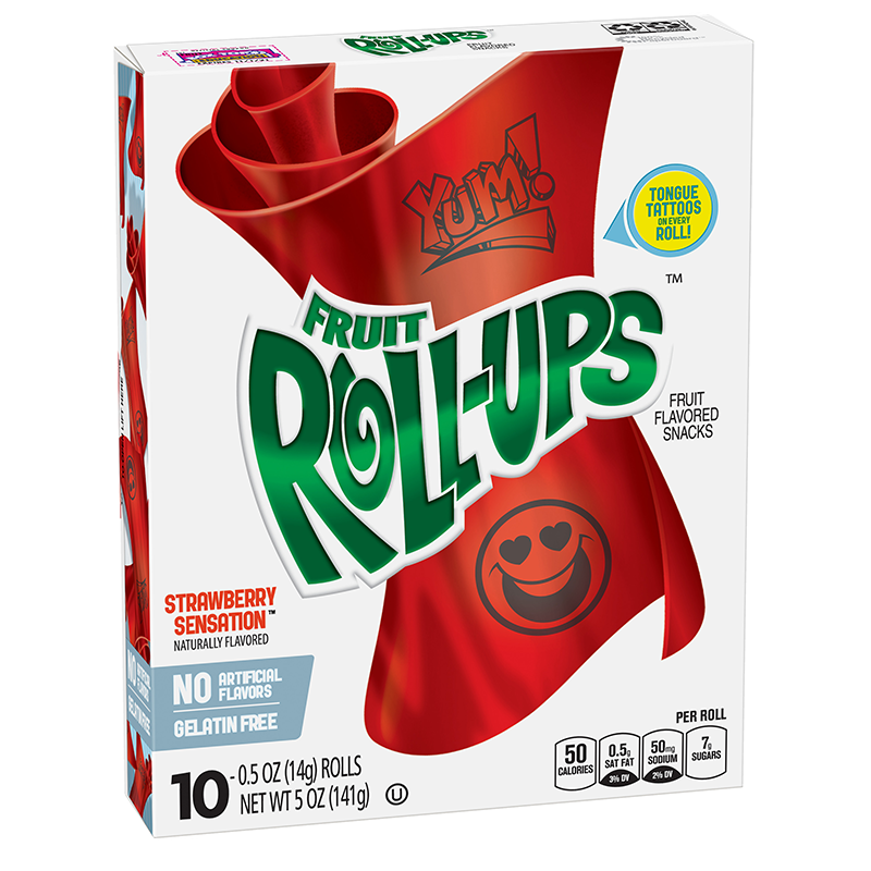 Jolly Rancher Fruit Roll-Ups, Gluten Free Flavoured Snacks, 141g/5