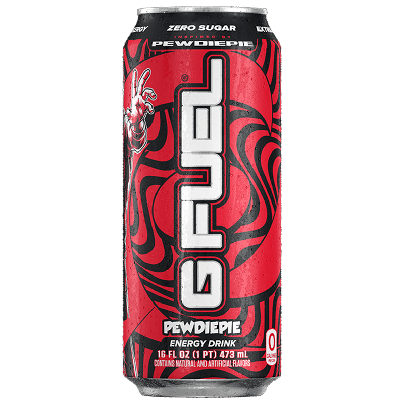G FUEL - Pewdiepie (Lingonberry Flavour) Zero Sugar Energy Drink - 16fl.oz (473ml)