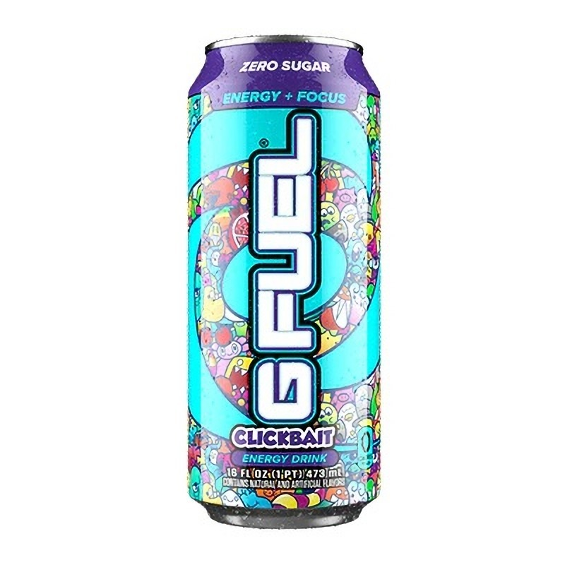 G FUEL - Clickbait Cherry Pomegranate Zero Sugar Energy Drink - 16fl.oz (473ml)