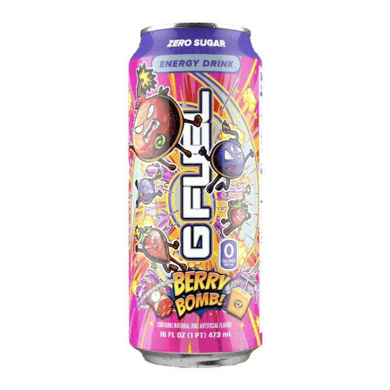 G FUEL - Berry Bomb (Strawberry & Blueberry Flavour) Zero Sugar Energy Drink - 16fl.oz (473ml)