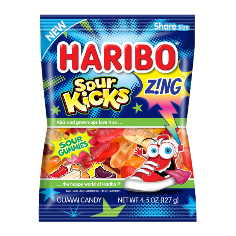 Haribo Z!NG Sour Kicks Peg Bag - 4.5oz (127g)