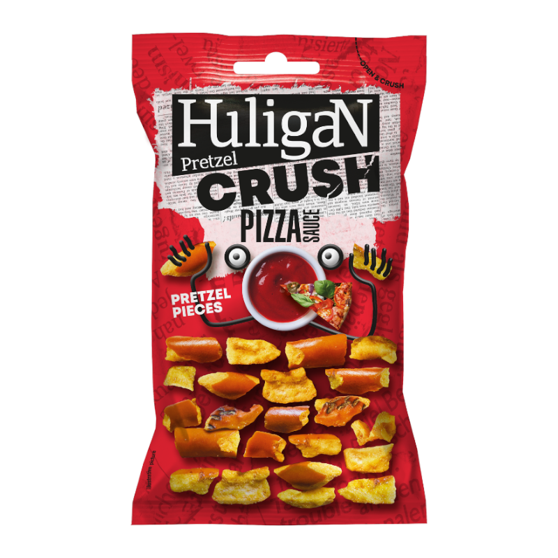 HuligaN Pretzel Pieces Pizza Flavour - 65g