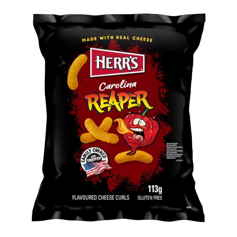 Herr's Carolina Reaper Cheese Curls - 113g (EU)