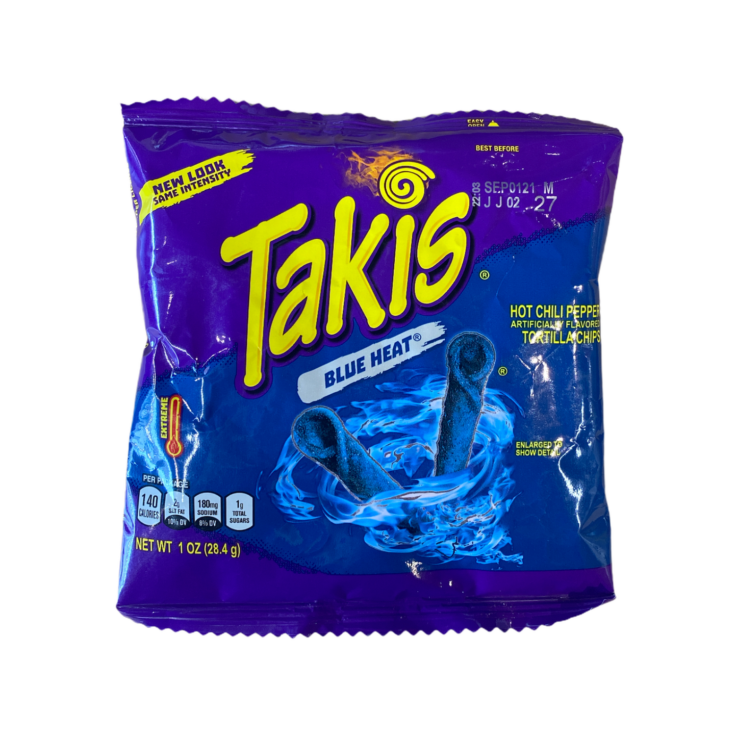 Takis Blue Heat, Chili Lime Tortilla Chips 1oz (28.4g)