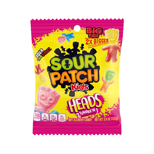 Sour Patch Big Kids Heads - 3.6oz (102g)