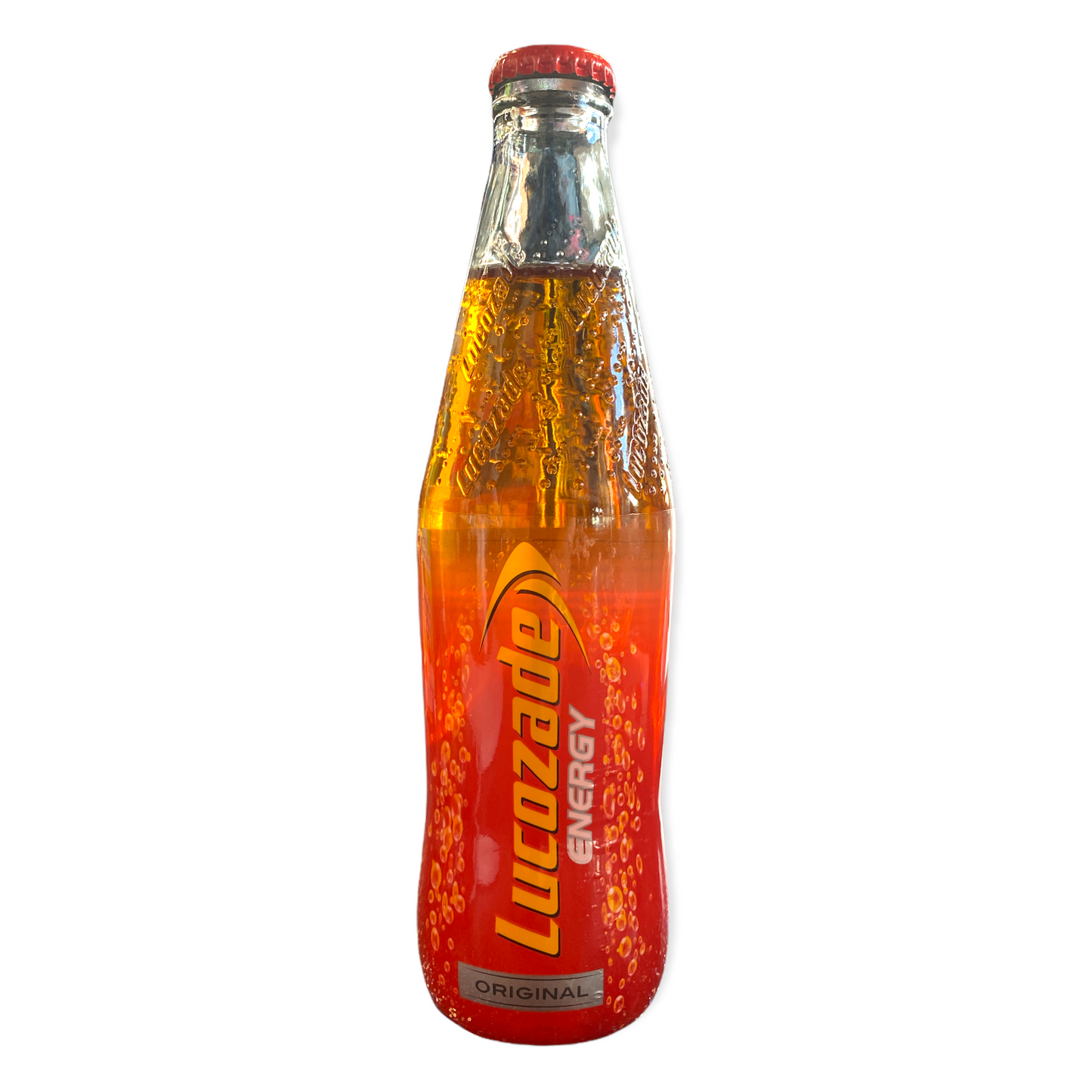 Lucozade energy old-school glass bottle 330ml (Ireland)