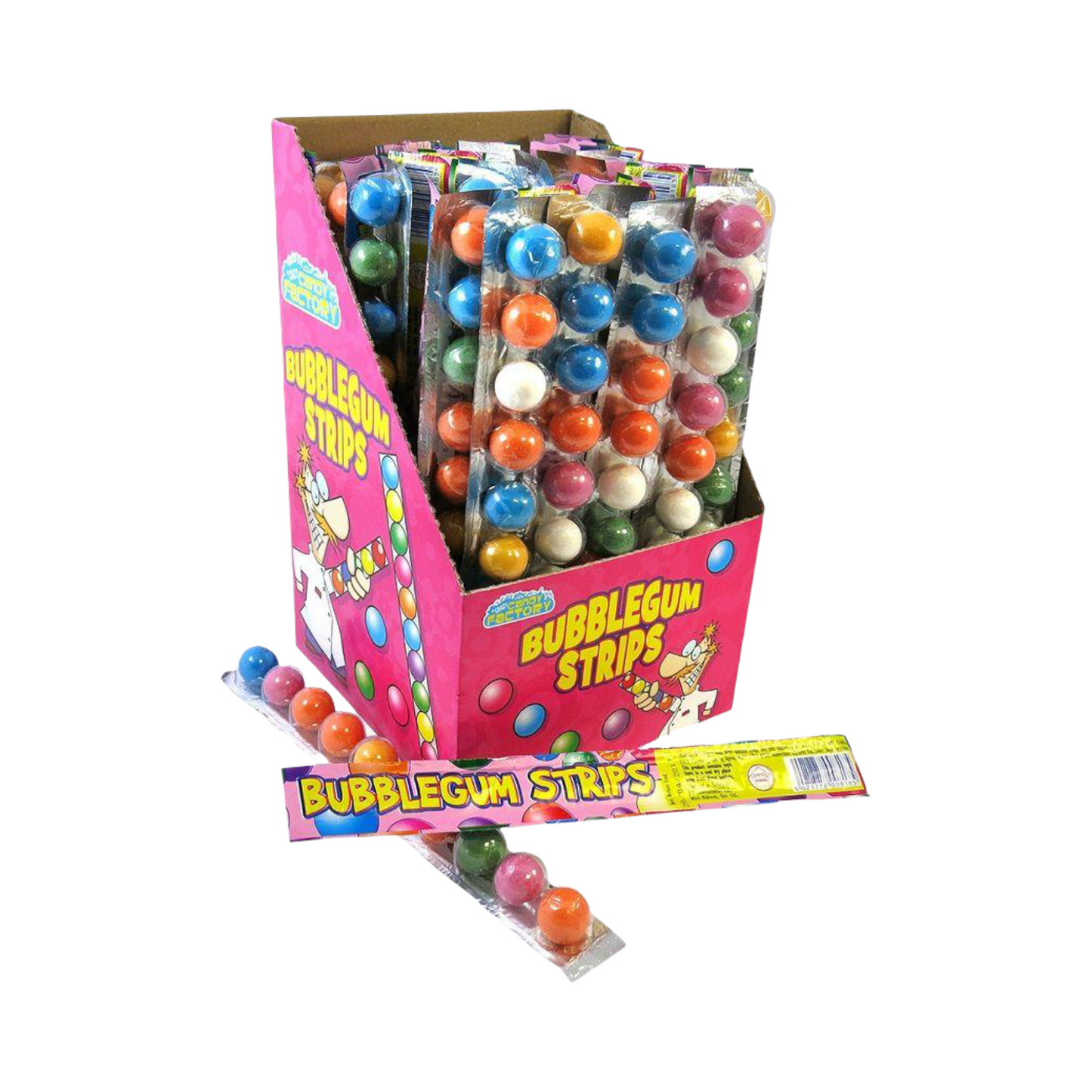 Crazy Candy Factory Bubblegum Strips 30g