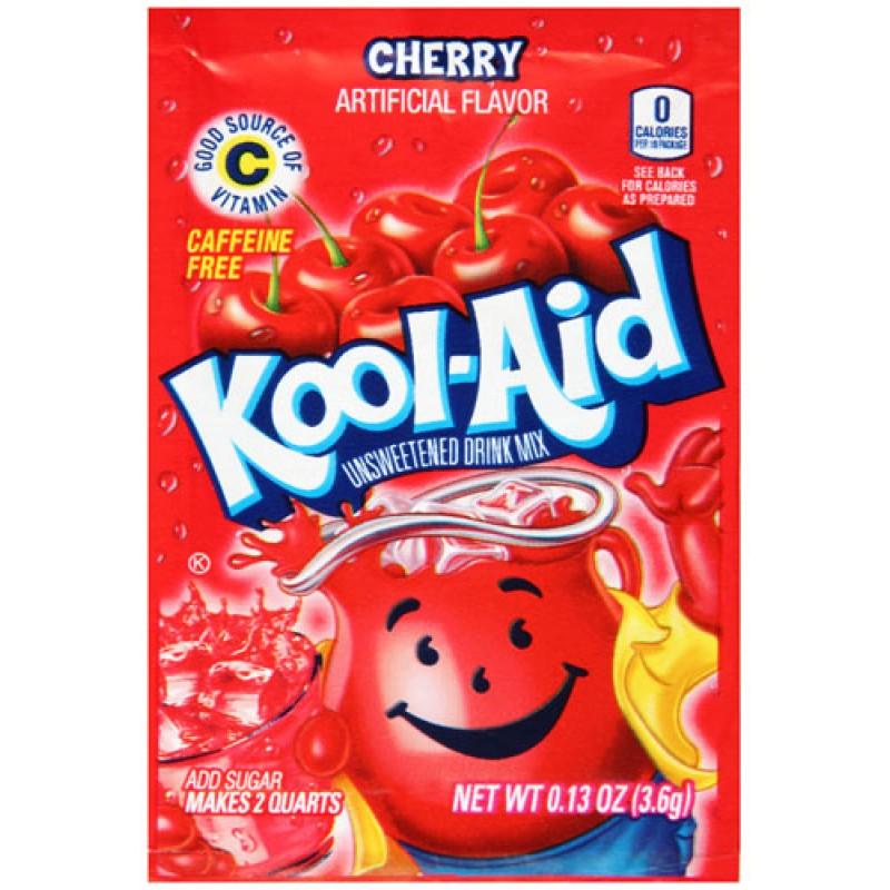 Kool Aid Cherry Unsweetened Drink Mix Sachet - 0.13oz (3.6g)