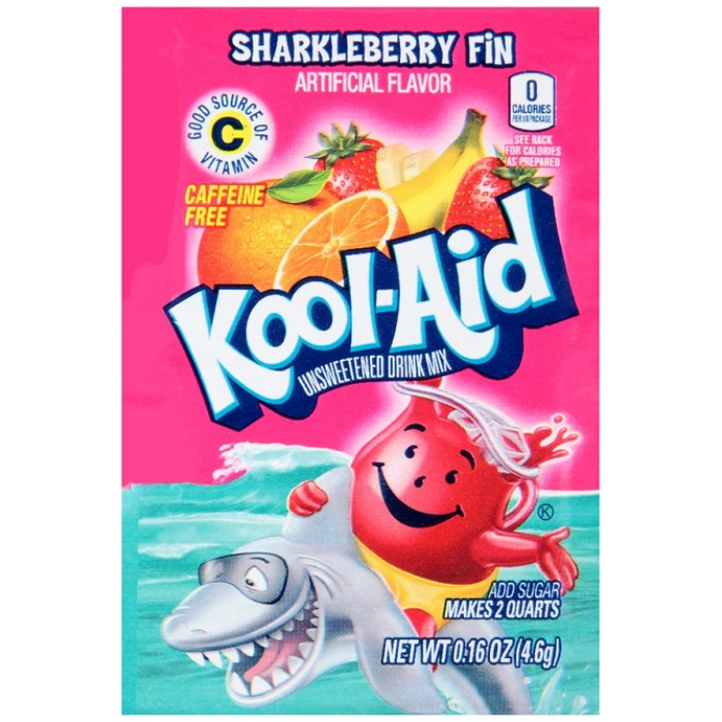 Kool Aid Sharkleberry Fin Sachet Unsweetened Drink Mix Sachet - 0.16oz (4.6g)