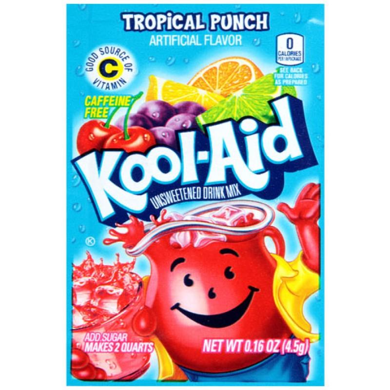 Kool Aid Tropical Punch Unsweetened Drink Mix Sachet - 0.16oz (4.5g)