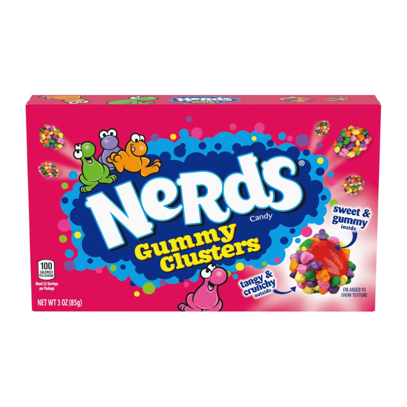 Nerds Rainbow Gummy Clusters - 3oz (85g) - Theatre Box