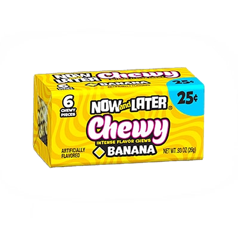 Now & Later 6 Piece CHEWY Banana Candy