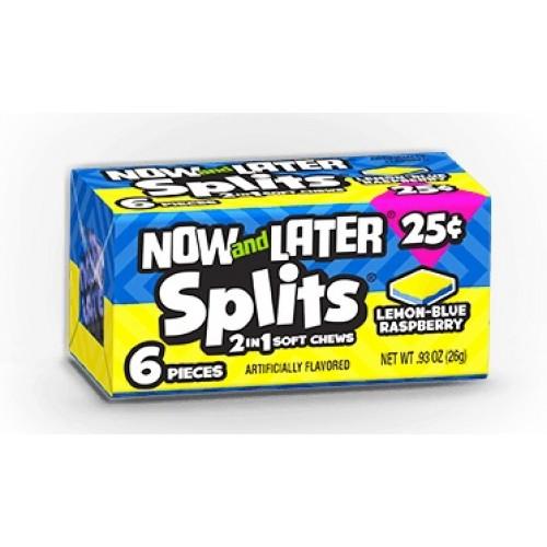 Now & Later Splits Lemon / Blue Raspberry 6 piece