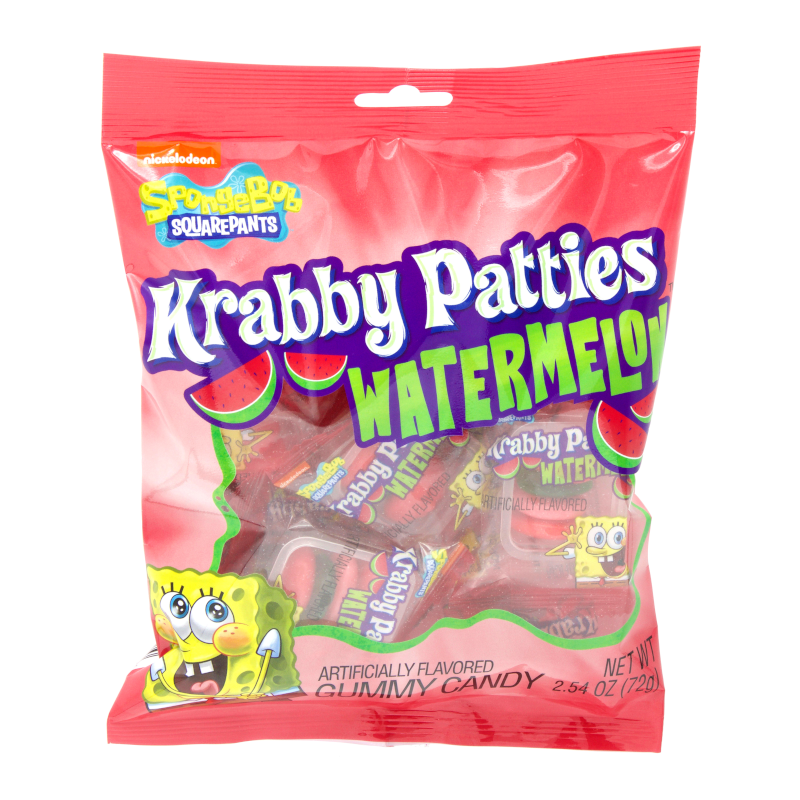 Spongebob Squarepants Gummy Krabby Patties Watermelon - 2.54oz (72g)