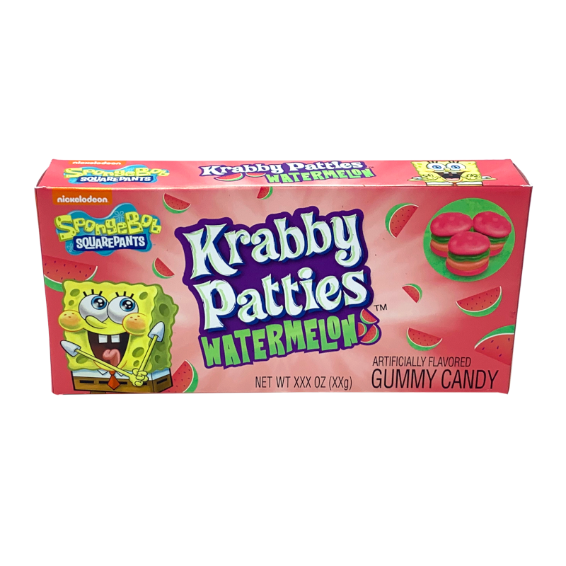 Spongebob Squarepants Gummy Krabby Patties Watermelon - 2.54oz (72g) - Theatre Box