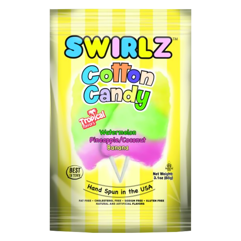 Swirlz Tropical Cotton Candy - 3.1oz (88g)