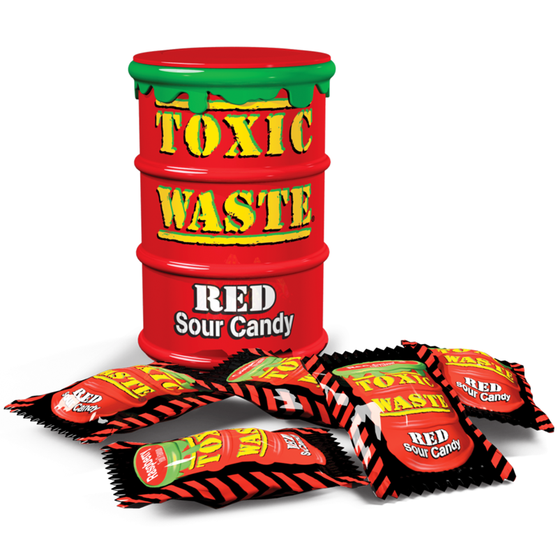 Toxic Waste Red Drum Extreme Sour Candy - 1.5oz (42g)