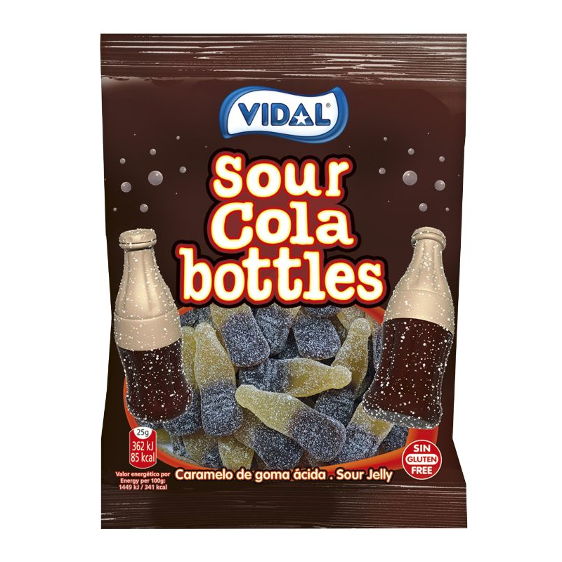 Vidal Sour Cola Bottles - 90g