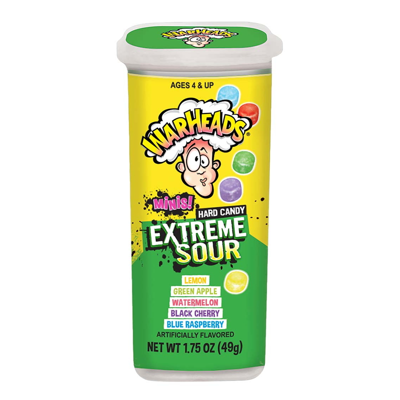 Warheads Extreme Sour Hard Candy Minis - 1.75oz (49g)