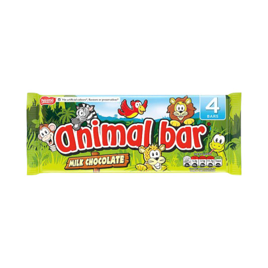 Animal Bar Milk Chocolate Bar Multipack - 76g (4 Pack)- Discontinued