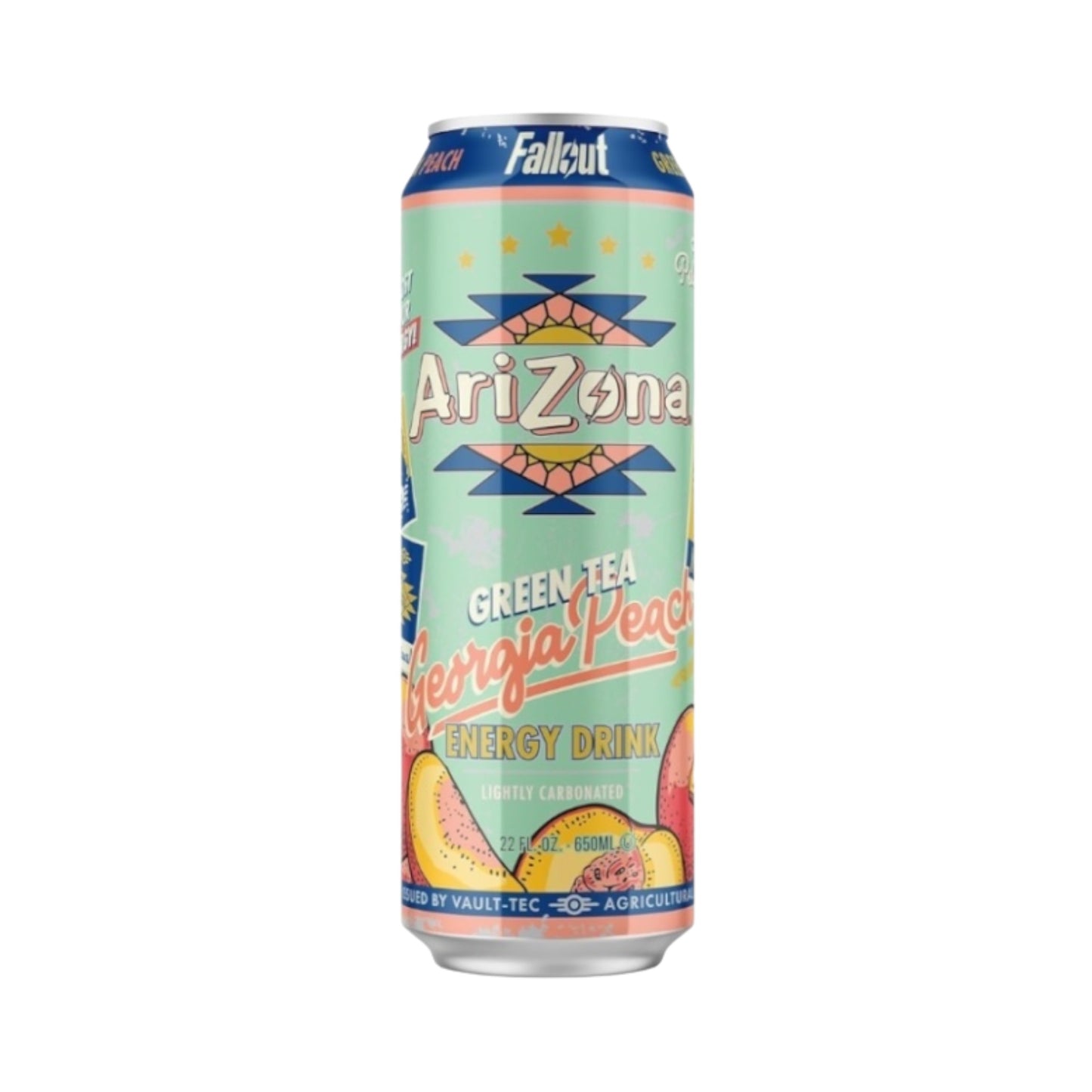 Arizona x Fallout Georgia Peach Green Tea Energy Drink - 22fl.oz (650ml)