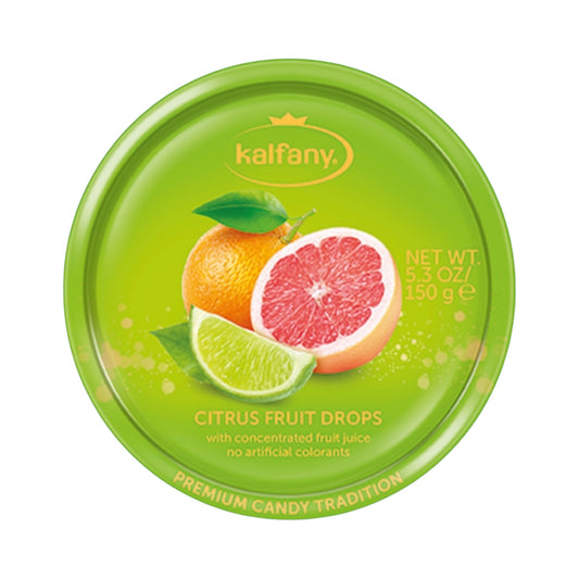 Kalfany Citrus Fruit Drops Tin - 150g