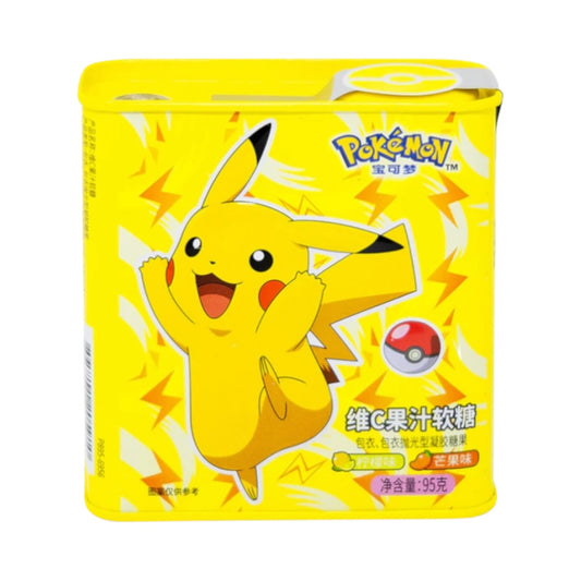 Pokemon Soft Candy Tin Vitamin C Soft Candy Mix Flavours Lemon Mango - 95g [China]