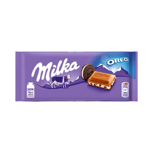 Milka Oreo Milk Chocolate Bar - 100g