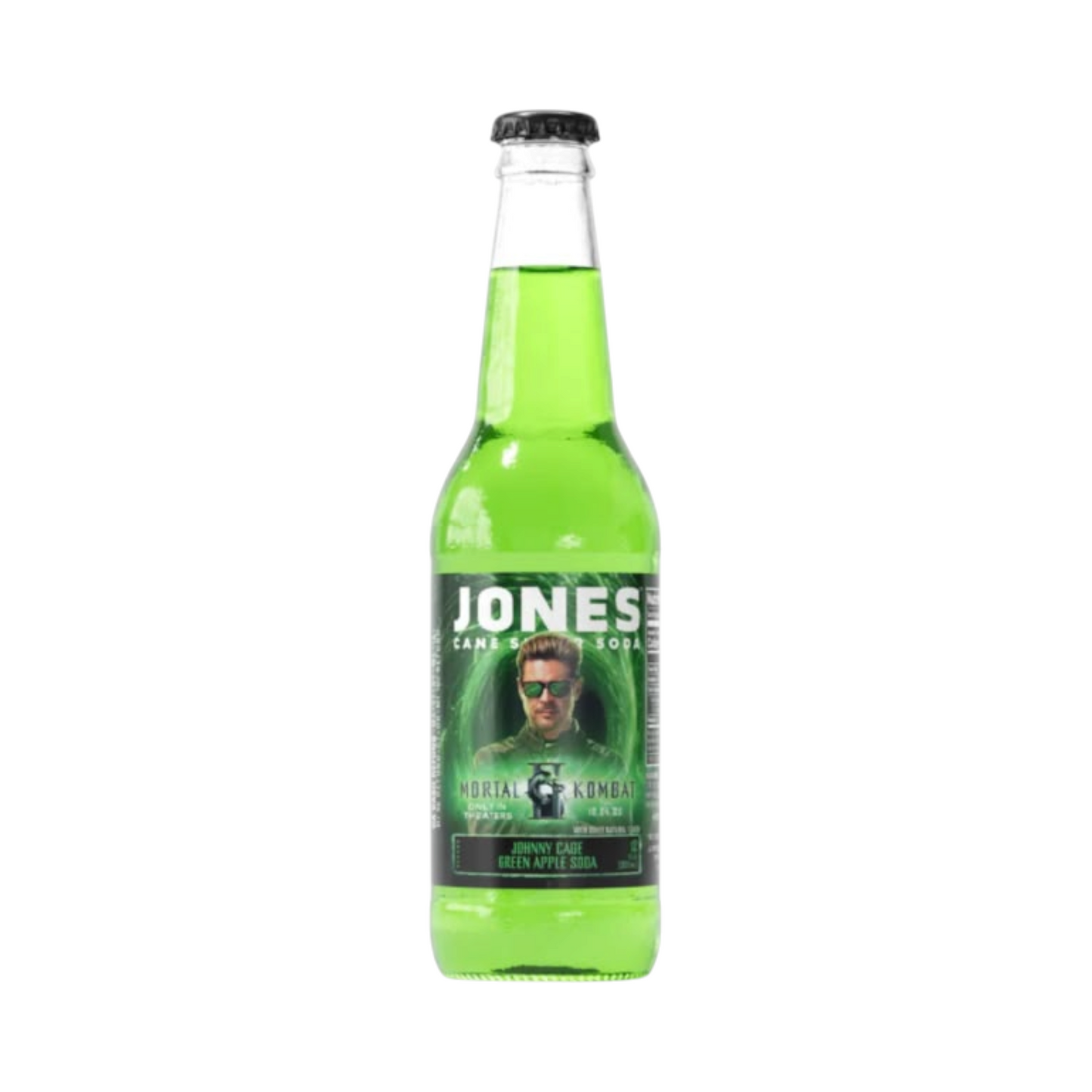 Jones Soda X Mortal Kombat II - Johnny Cage Green Apple - 12fl.Oz (355ml)