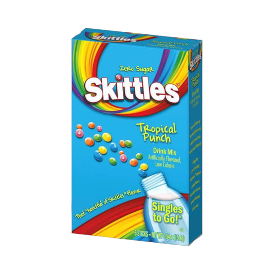 Skittles Singles To Go Drink Mix - Tropical Punch Zero Sugar - 0.54oz (15.4g)