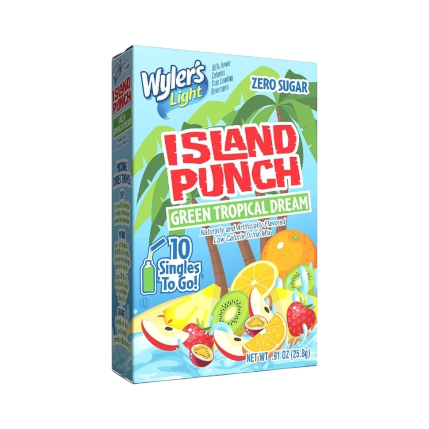 Wyler's Light Singles To Go Island Punch Green Tropical Dream 10-Pack - 0.91oz (25.8g)