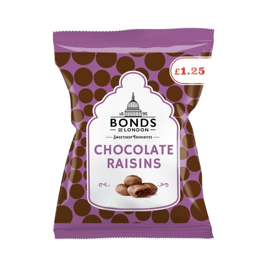 Bonds Chocolate Raisins Bag - 75g (PMP £1.25)