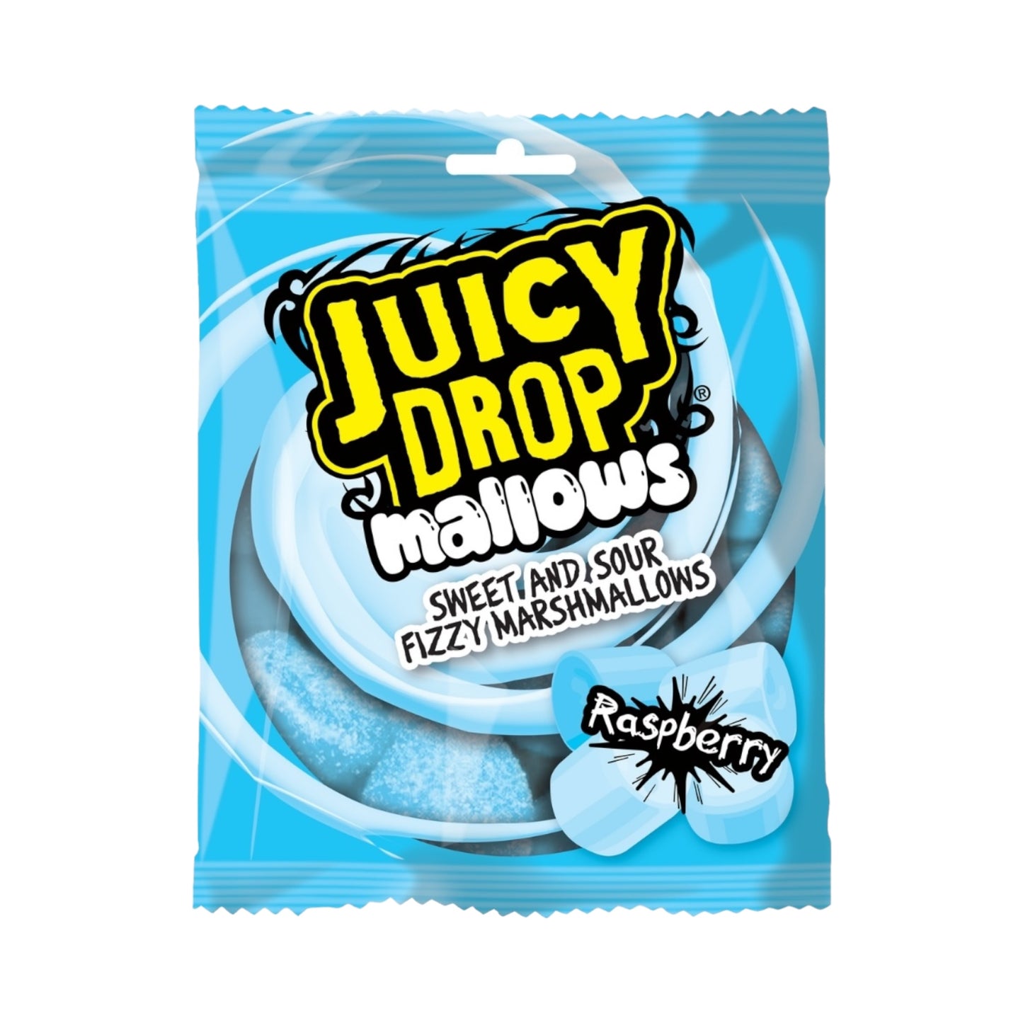 Bazooka Juicy Drop Mallows Raspberry Bag - 100g