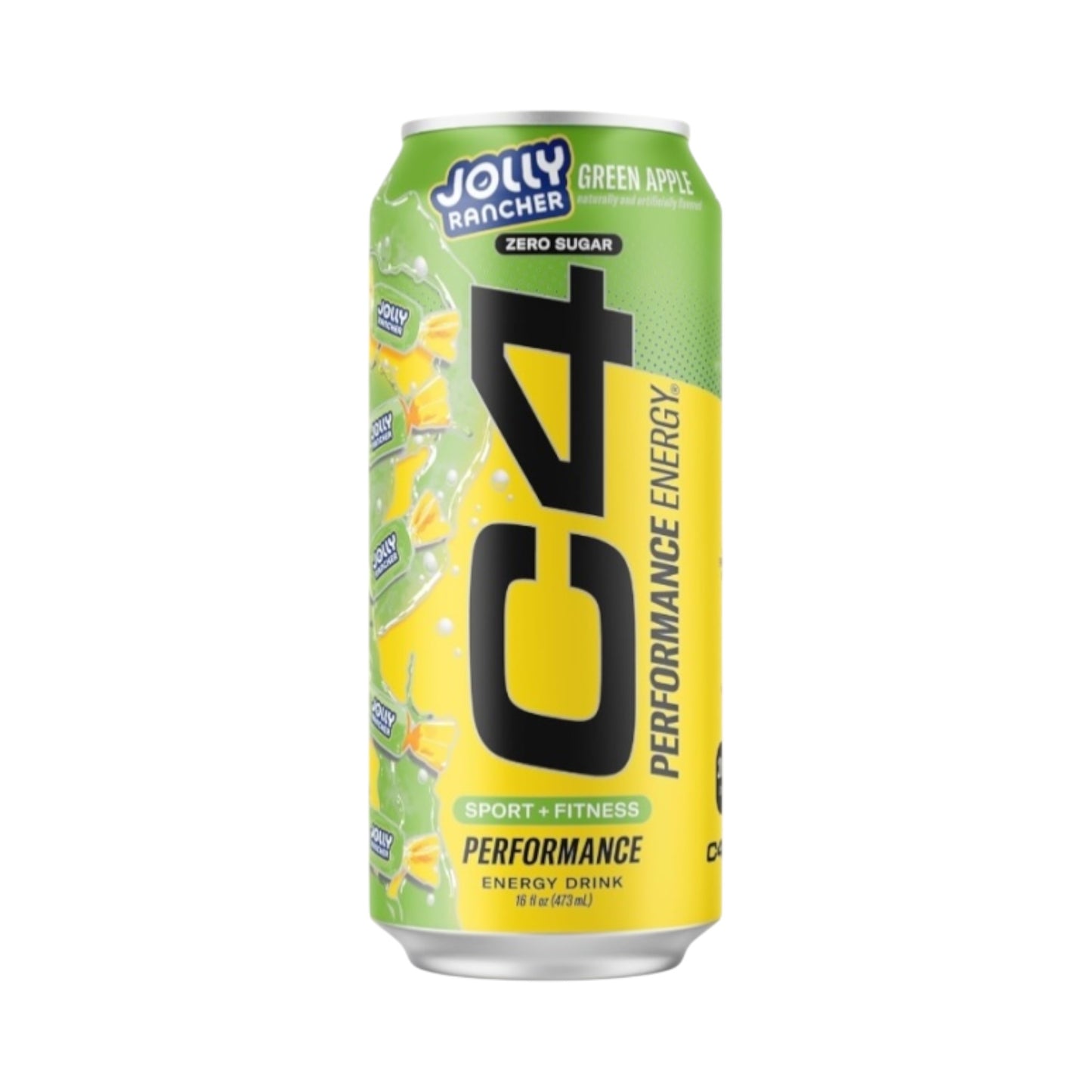 C4 Zero Sugar Energy x Jolly Rancher Green Apple - 16fl.oz (473ml)