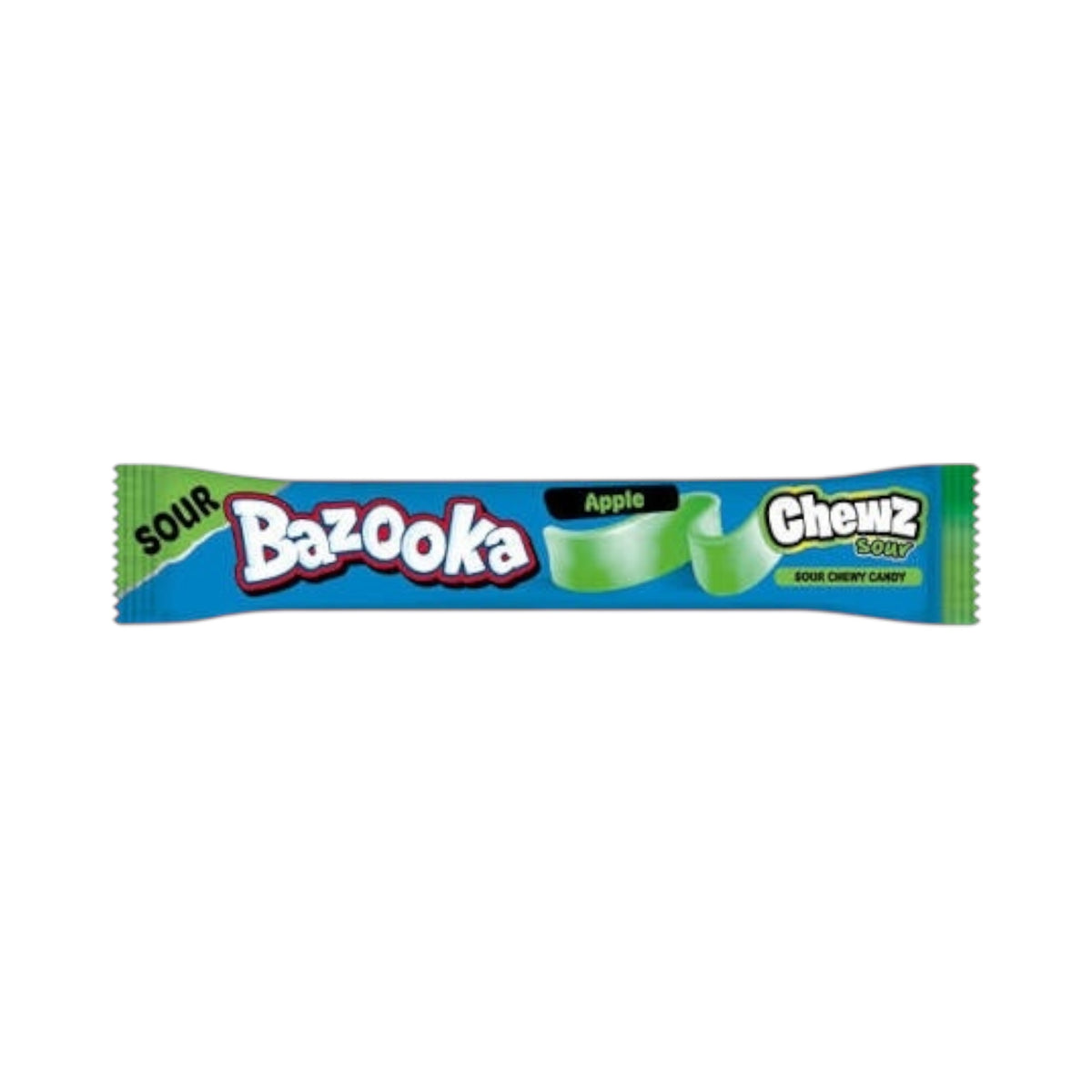 x 1 Bar Bazooka Sour Chewz Apple Chew Bars 14g 15p PMP