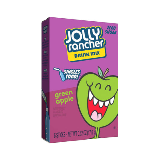 Jolly Rancher Drink Mix Green Apple Flavour Zero Sugar Sachets - 0.62oz (17.6g)